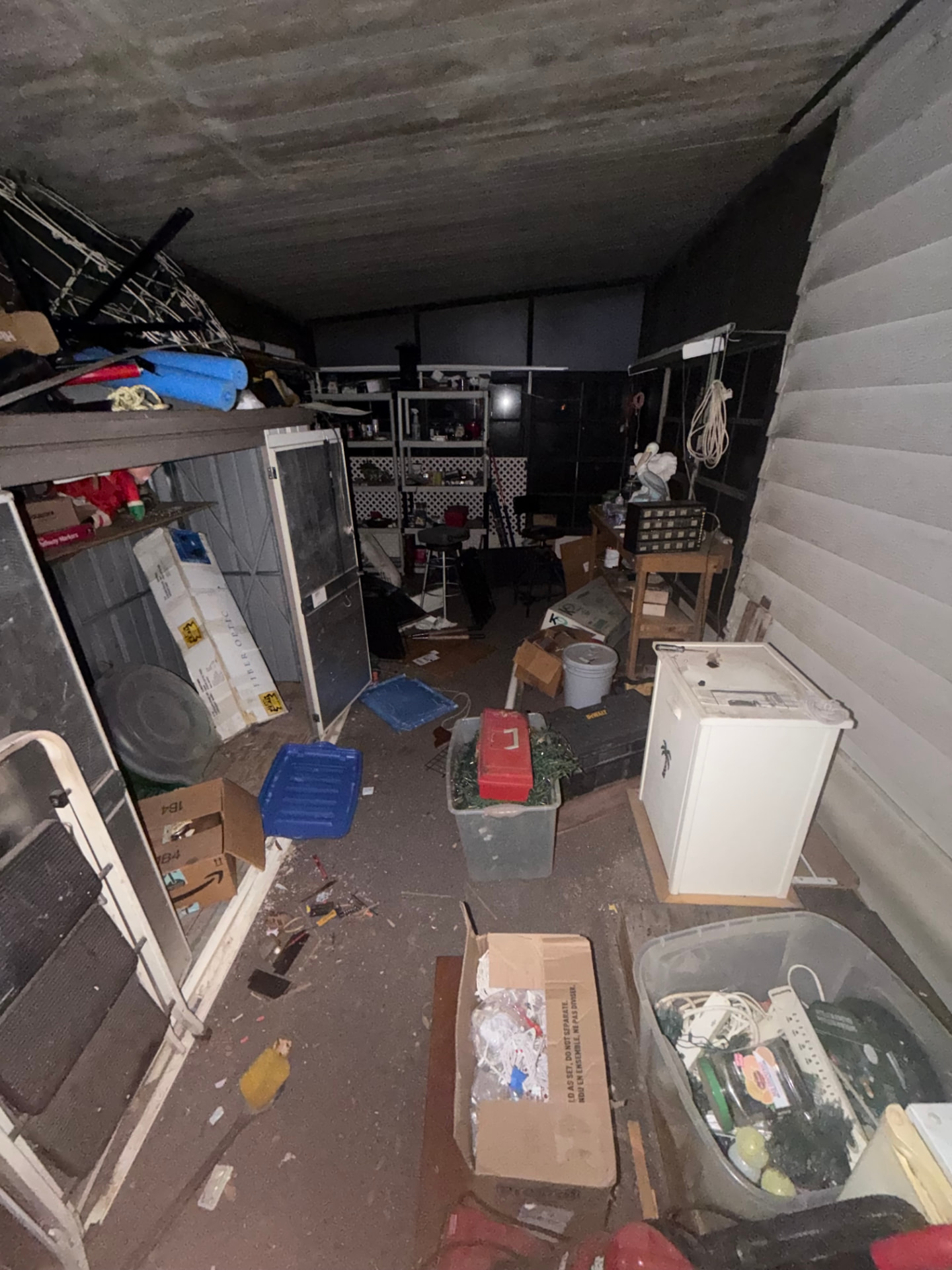 Screened porch before cleanout